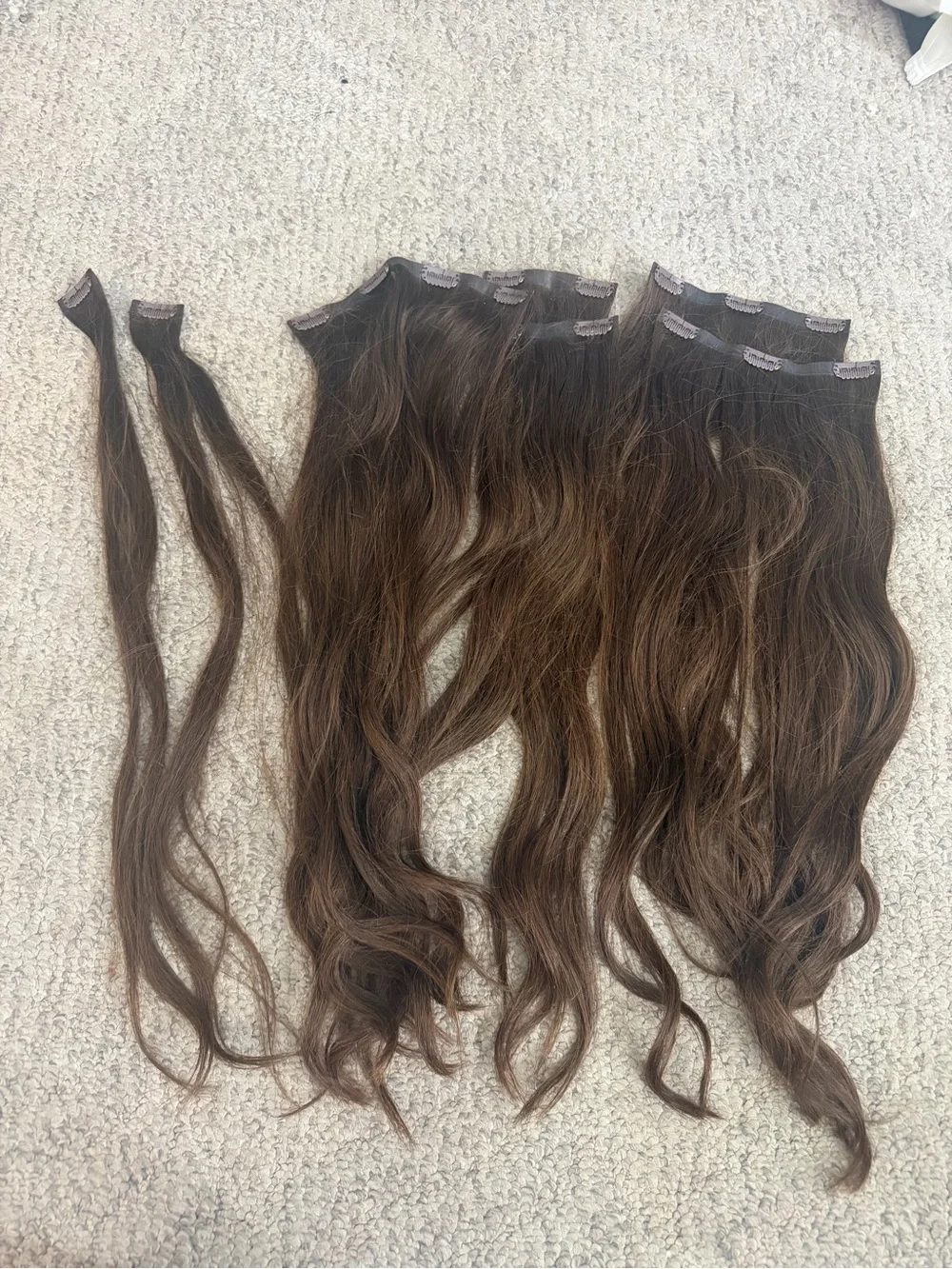 GOO GOO Invisi Edge Clip in Hair Extensions Set 24inch 170g 4A chocolate brown
